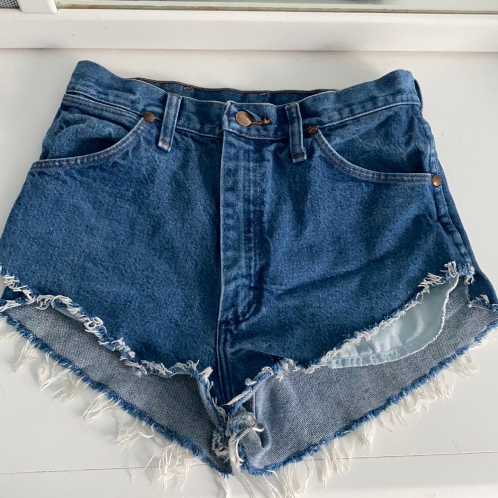 Classic Wrangler High-Waisted Jean Shorts